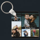 Personalised Best Dad Ever Photo Collage Key Ring<br><div class="desc">The Personalised Best Dad Ever Photo Collage design is a heartfelt and cherished gift that celebrates the bond between a father and child. This custom collage allows you to create a beautiful and unique compilation of your favourite moments and memories with your dad, making it a truly special and personalised...</div>