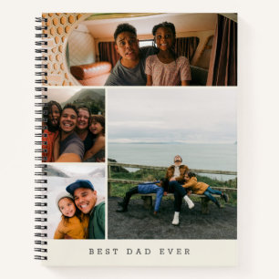 Personalised Best Dad Ever Photo Collage Notebook