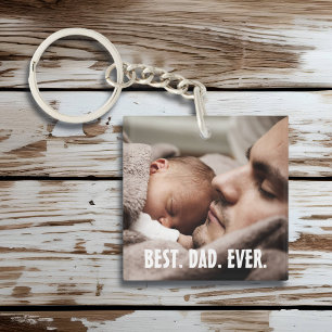 Personalised Best Dad Ever, Photo    Key Ring