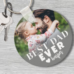 Personalised Best Dad Ever Photo Key Ring<br><div class="desc">Best Dad Ever Personalised Photo Keychain. This personalised "Best Dad Ever" keychain is a meaningful keepsake designed to celebrate Dad and his unique role wherever he goes. Crafted with bold, modern typography, it features "Best Dad Ever" with an option to switch to "Best Dad By Par" for golf fans, making...</div>