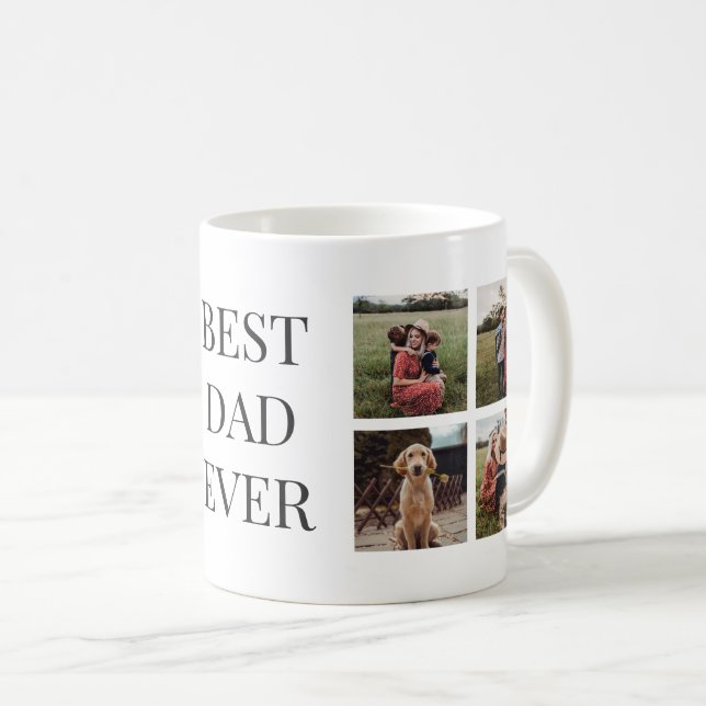 Personalised Best Dad Ever Photo Mug (Front Right)