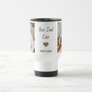 Personalised Best Dad Ever Travel Mug Kids Names