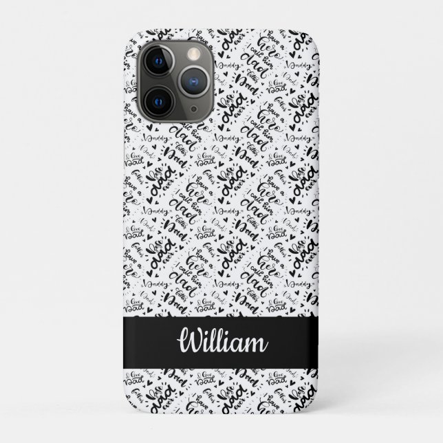 Personalised Best Dad Ever Word Art Father's Day Case-Mate iPhone Case (Back)