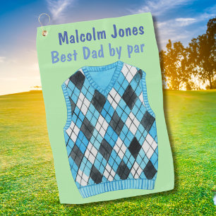 Personalised Best Dad golfing gifts fun golf par  Towel