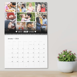 Personalised Best Dad Photo Collage Father Calendar