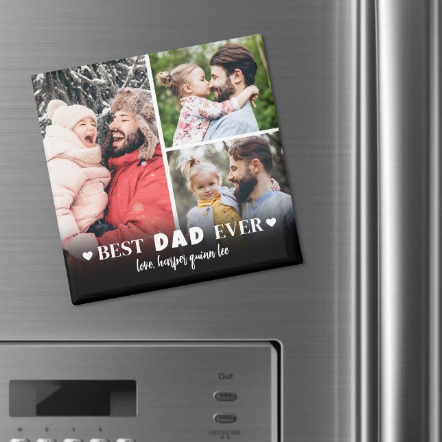 Personalised Best Dad Photo Collage Father Magnet (Personalized Best Dad Photo Collage Father magnet)