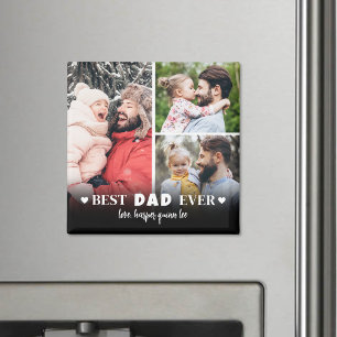 Personalised Best Dad Photo Collage Father Magnet