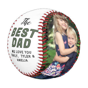 Personalised Best Dad Photo Father’s Day Baseball