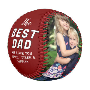 Personalised Best Dad Photo Father’s Day Baseball