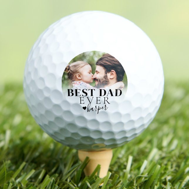 Personalised Best Dad Photo Golf Balls (Personalized Best Dad Photo Golf Balls)