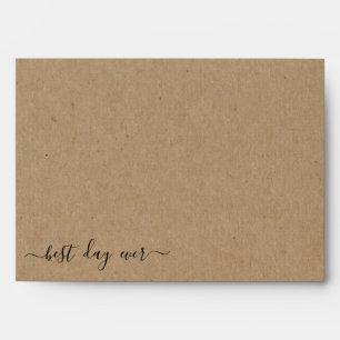Personalised Best Day Ever Kraft Paper Background Envelope