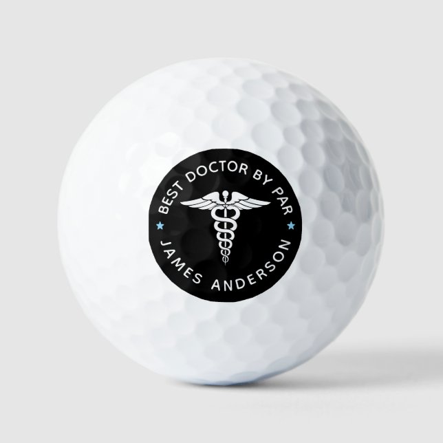 Personalised "Best Doctor by Par" Golf Balls (Front)