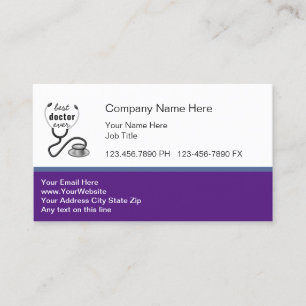 Personalised Best Doctor Ever Thank You Physician Business Card