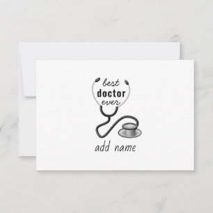 Personalised Best Doctor Ever Thank You Physician Card