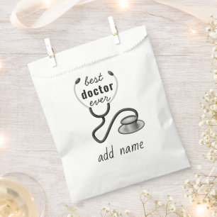 Personalised Best Doctor Ever Thank You Physician Favour Bags