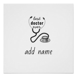 Personalised Best Doctor Ever Thank You Physician Poster