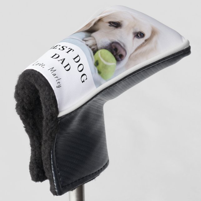 Personalised Best Dog Dad Custom Photo Golf Head Cover (3/4 Front)