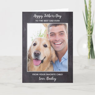 Personalised Best Dog Dad Father's Day Pet Photo Holiday Card