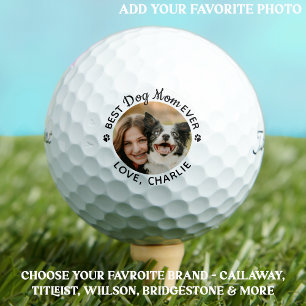 Personalised Best DOG MOM Ever Pet Photo Titleist Golf Balls