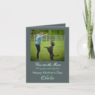 personalised best dog mum greeting card