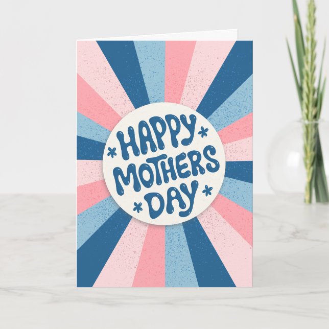 Personalised Best Ever Mothers Day Typography Card (Front)