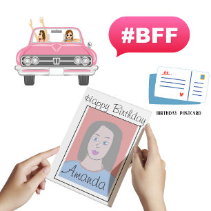 Personalised Best Friend Avatar Birthday  Postcard
