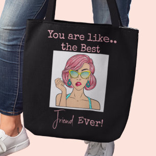 Personalised Best Friend Crossbody Tote Bag