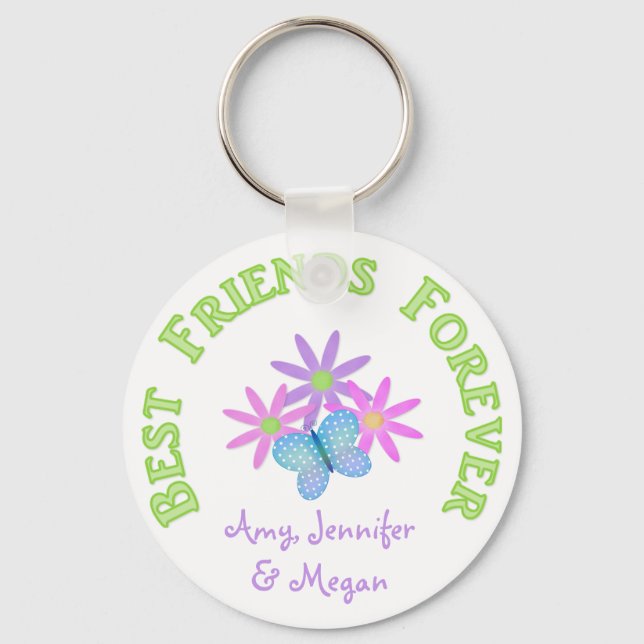 Personalised Best Friend Forever Keychain (Front)