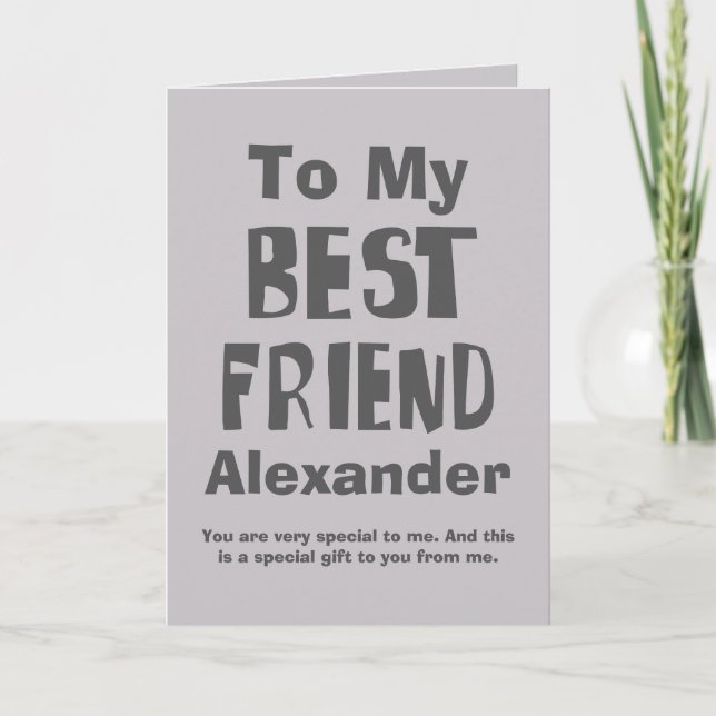 Personalised Best Friend Greeting Card (Front)