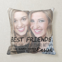 Personalised Best Friend Photo BFF Chic Friendship Cushion
