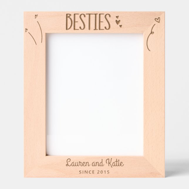 Personalised Best Friend Photograph  Etched Frames (Front)