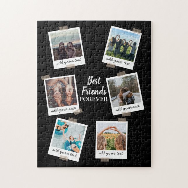 Personalised Best Friends 6 Photo Custom Collage Jigsaw Puzzle (Vertical)