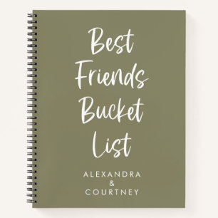 Personalised Best Friends Adventure Checklist  Notebook