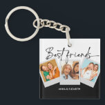 Personalised Best Friends BFF Bestie Script Simple Key Ring<br><div class="desc">Personalised Best Friends BFF Bestie Script Simple</div>