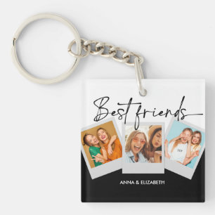 Personalised Best Friends BFF Bestie Script Simple Key Ring