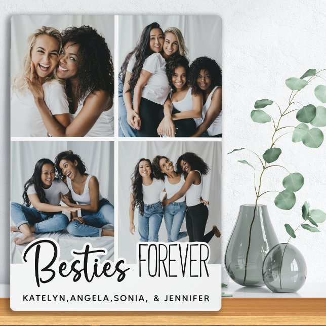 Personalised Best Friends Forever 4 Photo Collage Plaque (Creator Uploaded)