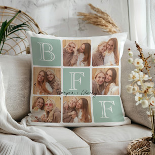 Personalised Best Friends Forever 6 Photo Collage Cushion