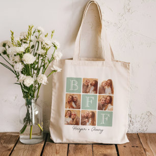Personalised Best Friends Forever 6 Photo Collage Tote Bag