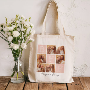 Personalised Best Friends Forever 6 Photo Collage Tote Bag