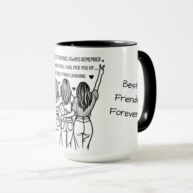 Personalised Best Friends Forever  Mug (Front Right)