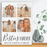 Personalised Best Friends Forever Photo Collage Plaque<br><div class="desc">Celebrate your best friend and friendship with a custom photo collage best friends notebook. Whether it's a birthday, Christmas, or Friendsgiving this best friends notebook is a wonderful gift that will be treasure for years to come. Personalised with 4 of your favourite friend photos and names. COPYRIGHT © 2020 Judy...</div>