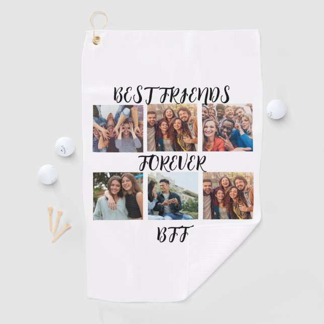 Personalised "Best Friends Forever" Photo Template Golf Towel (InSitu)