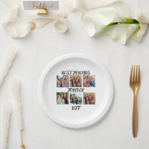 Personalised "Best Friends Forever" Photo Template Paper Plate