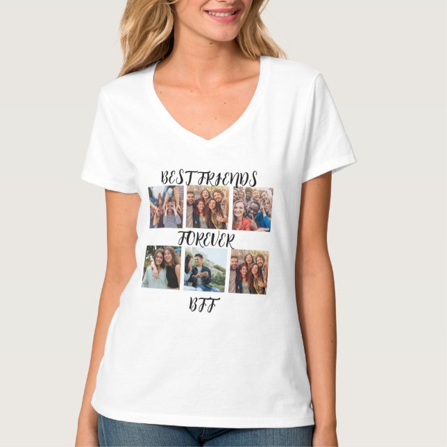 Personalised "Best Friends Forever" Photo Template T-Shirt (Front)