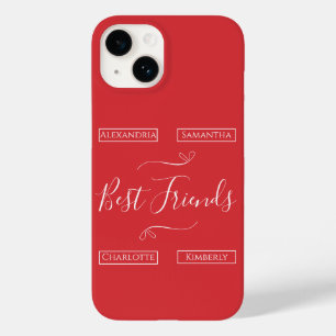 Personalised Best Friends Modern Typography Case-Mate iPhone 14 Case