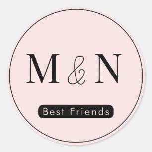Personalised Best Friends Monogram Sticker