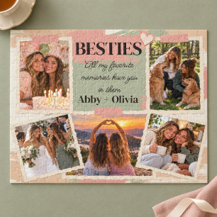 Personalised Best Friends Photo Collage Besties Jigsaw Puzzle