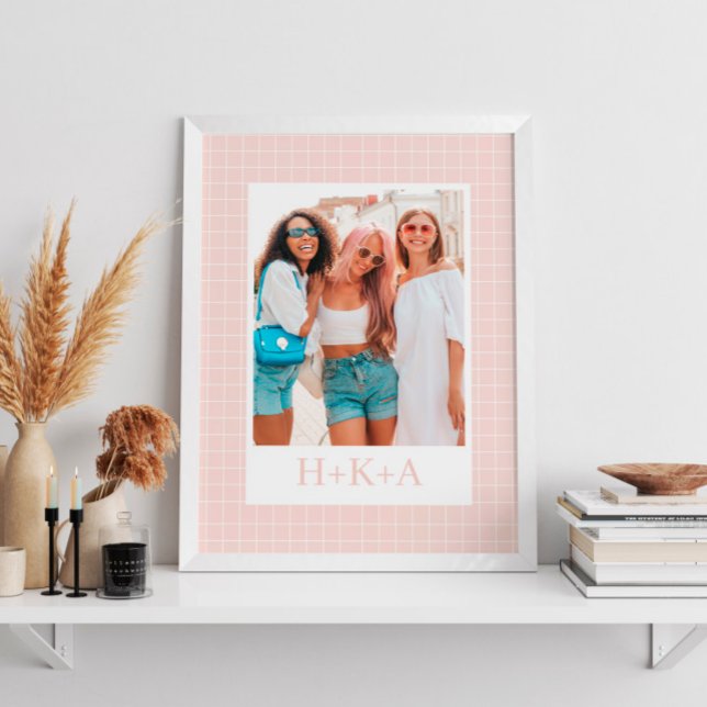 Personalised Best Friends Photo Pastel Boho Poster (Personalized Best Friends Photo Pastel Boho Poster
)