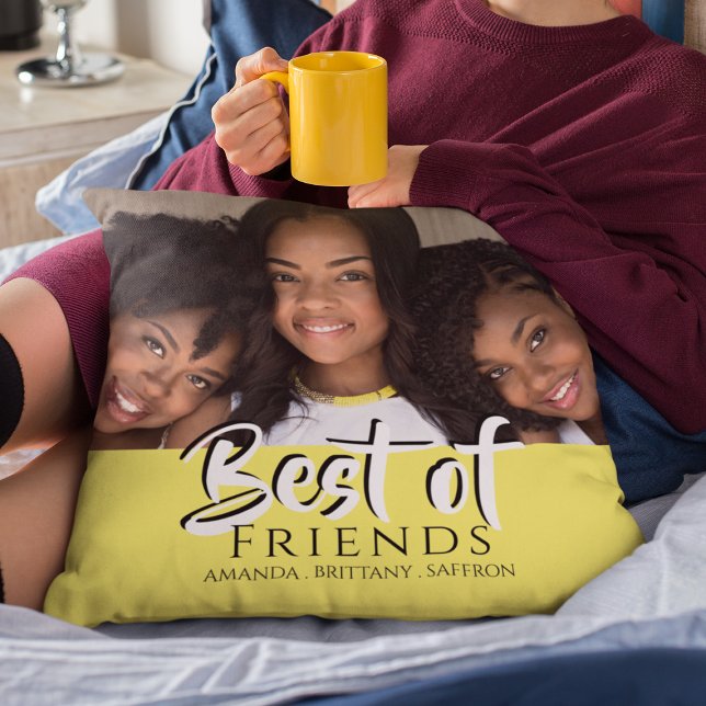Personalised Best Friends | Photo | yellow Cushion (Creator Uploaded)