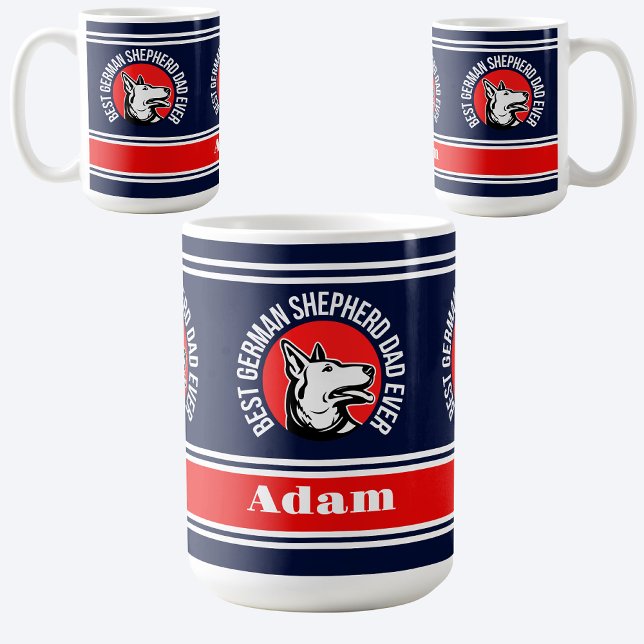 Personalised Best German Shepherd Dad Ever Coffee Mug (Creator Uploaded)
